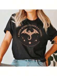Fourth Wing Shirt, Rebecca Yarros Tee, Violet Sorrengail, Xaden Riorson, Romantasy Fantasy, Bookish Sweatshirt Gifts For Readers- - 黑色9 - 查看 1
