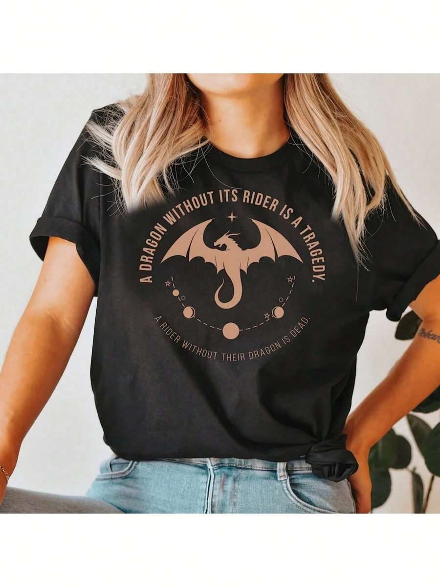 Fourth Wing Shirt, Rebecca Yarros Tee, Violet Sorrengail, Xaden Riorson, Romantasy Fantasy, Bookish Sweatshirt Gifts For Readers- - 黑色9 - 查看 1
