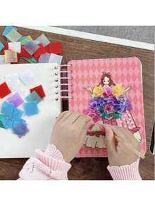 4pcs Princess & Fairy DIY Sticker Art Set - Creative Illustration Craft Kit, Suitable For Girls, Includes Doodle Toys, Coloring Books And Dress Up Activities | Educational Craft, Birthday Gift And Party Favor, Toys For Girls - Multicolor - View 9