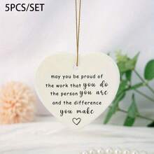 1 szt./5 szt. Niech będziesz dumny z pracy, którą wykonujesz, bombka z podziękowaniem za wyróżnienie, prezent dla pracownika, tekst z podziękowaniem, pamiątka z podziękowaniami dla nauczyciela