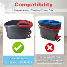 Mop Replace Head Mop Handle For O Cedar Mop Mop Replacement For Ocedar Spin Mop Includes 2 Mop Heads Replacements 4Section Mop Handle 1 Mop Base 1 Scrubber Mop Head For OCedar Spin Mop