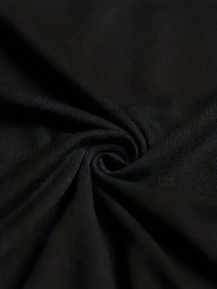 Conjunto Camiseta em Algodão + Shorts Shorts Mauricinho em Tactel Estampa Casual Streetwear Esportivo Primavera Verão - Preto - Visão 2