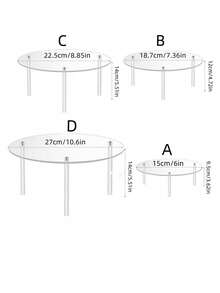 Acrylic Round Cake Stand, Dessert Display Rack For Birthday Party Wedding, Crystal Transparent Display Shelf - White - View 2