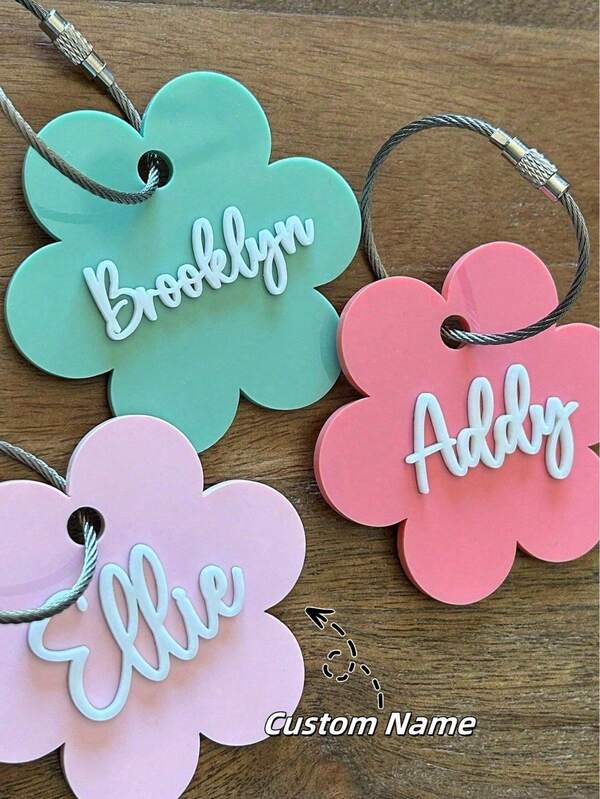 Personalized Luggage Tag, Keychain, Lanyard, ID, Zipper Pull, Bag Tag, Multi-Functional, Decorative, Reusable, Stainless Steel, Engraved, High Quality, Cute, Colorful, Customizable, Personalized, Unique, Ideal Gift For Him, Ideal Gift For Her, Her, Boyfriend, Girlfriend, Dad, Mom, Friend, Family, Son, Daughter, School Student, Worker, Kids, School, Office, Home, Birthday, Graduation