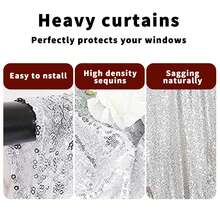 eluckya 1/2Pcs Gold Sequined Glitter Backdrop, Reusable, Suitable For Photography, Room Decoration, Home Décor, Wedding Decoration, Wedding Supplies, Birthday Decoration, Valentine's Day Decoration, Baby Shower, Easter, Graduation, Bridal Shower, And Galentine. - bạc - Xem 5