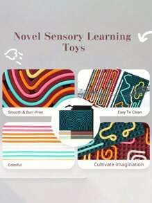 1 套 DIY 感官减压硅胶抓板玩具，硅胶扭绳活动减压板，硅胶感官活动板减压玩具 - 彩色 - 查看 4