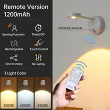 1pc Remoto Control Rechargeable Spotlight, Photo Wall Atmosphere Shooting Light,No Wiring, No-Drill, No Installation, Wireless Home Background Wall Mural Light, Smart Led Wall Light