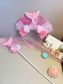 Bộ 2 băng đô đuôi tiên cá và sao biển sáng bóng, trang phục sinh nhật tiên cá cho bé gái, mũ đội đầu vương miện tiên cá, băng đô đính ngọc trai lấp lánh nhiều màu sắc, đồ trang trí hình sao và vỏ sò, đũa thần tiên tiệc tùng, thích hợp cho trang trí chủ đề công chúa dưới nước, mũ đội đầu trang phục công viên giải trí, tiệc sinh nhật, phụ kiện tóc lễ hội | Chi tiết lấp lánh | băng đô bền, đồ trang trí tiệc sinh nhật cho bé gái, quà tặng tiệc hóa trang cho bé gái - Nhiều màu - Xem 12