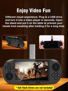1pc New Multifunctional Game Console, Built-In 14 Emulators And 20,000 Classic Retro Games, 4.5" HD Large Screen, Arcade Joystick, Compatible With GBA/PS1/SFC, Portable Handheld Game Player, Supports Photo/File/Music/Video/E-Book Playback, Features OTG/Stand/Power Bank