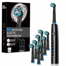 New Model Rotating Round-Head Electric Toothbrush - Fully Automatic, Waterproof, Soft-Bristled, Smart Magnetic Suspension, Home-Use Toothbrush, USB Rechargeable