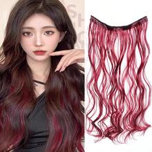 Fashion Color Party Highlights Clip On Wig For Women, Multi Color Multi Card Curly Hair, High Temperature Resistant Synthetic Wig, Suitable For Music Festivals, Carnival Parties, Halloween, Christmas