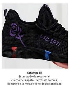 Mujeres de moda de color sólido de la PU de punta redonda con cordones Zapatillas de deporte, cómodo antideslizante Casual Zapatillas de deporte, zapatillas de deporte de las mujeres para el trabajo, el deporte y todos los díasZapatos casuales de tela, zapatillas de deporte de mujer, zapatos de mujer, zapatos de verano, zapatos de tenis para mujer, zapatos de puesto, zapatillas de deporte - Rojo - Ver 8