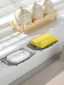 1个高端皂碟架，防水皂托，浴室梳妆台皂碟架，无需钻孔 - 彩色 - 查看 10