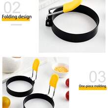 Molde para tortillas redondas, utensilios de cocina para hornear, molde para tortillas, anillo antiadherente para tortillas - Tortilla de huevo (1 pieza) - Ver 9