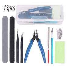 13pcs/19pcs/29pcs Model Building Tool Kit, DIY Model Assembly Auxiliary Tool Set, Modeler's Basic Tool Craft Kit, Suitable For Toy Model Building, Architectural Model, Toy Car Model Construction Tool Set - Multicolor - View 4