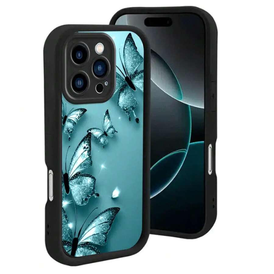 [Teléfono] Un teléfono elegante y liviano, modelos X al 16 Plus Pro Promax, que presenta un diseño, patrón de escalera para ojos y resistencia a resbalones y caídas, junto con protección de la cámara y propiedades antihuellas. - Blanco - Ver 1