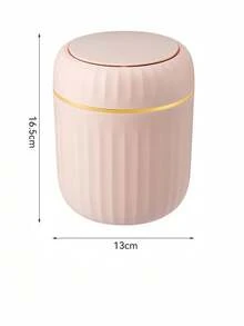 Light Luxury Press-Type Desktop Trash Can, Creative Small Coffee Table, Office, Living Room, Study With Lid Trash CanThe Small Desktop Trash Can Is Suitable For Homes, Offices, Kitchens, Dressing Table Tops, Bedrooms And BathroomsNot Only Is It Convenient For You To Use, But It Can Also Effectively Reduce The Spread Of Odors And Isolate Fruit Flies