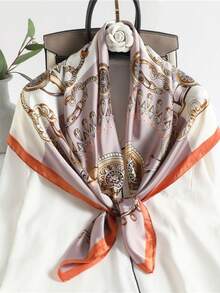 1pc 90cm X 90cm Fashion Versatile Multifunctional Scarf, Minimalist Polka Dot Large Square Shawl Sunscreen Wrap Headscarf For Dress - Multicolor - View 10