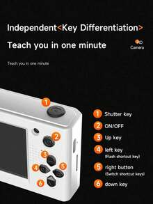 Cámara digital CCD para campus, lente dual de alta definición, estilo de tarjeta retro, cámara digital de fotografía y videografía de viaje, juguete para estudiantes y fiestas - Cámara - Ver 4