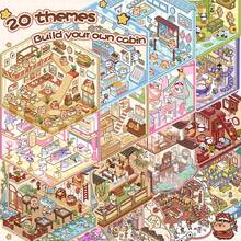 1 Libro de Pegatinas de Escenas en Miniatura, Incluye 20 Escenas Diferentes, Viene con Pinzas de Metal, Serie Sunny Town DIY Libro Decorativo de Pegatinas - Multicolor - Ver 5