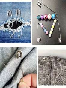 260pcs Anti-Rust Silver Pins, 120pcs/Box Mini Safety Pins Suitable For DIY Crafts Sewing Accessories, Clothing And Crafts - Black And White - Durable And Rust-Proof, Bridal Wedding Corsage Pins, Student Handmade DIY School Supplies Set, Halloween Decoration, Christmas Decoration