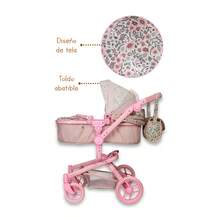 Carriola de Juguete para Muñecas New Noni Modelo IS-9695 Cochecito Moderno y Plegable para Niñas Juego de Simulación y Rol Paseo de Muñecas Ligero y Fácil de Guardar Regalo Perfecto para Niñas - Rosa - Ver 4
