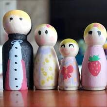 5/10/15/20 件 35 毫米未完成木制娃娃身体 - 成人 DIY 绘画工艺套装 - 35MM - 查看 4