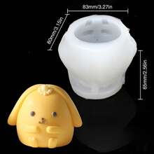 1 Stück süße Kaninchen Silikon Form für DIY Kerzenherstellung - perfekt für kreative Hobbykünstler, Scentsy Kerzen, Seifenherstellung und Bürodeko, Zubehör für kreative Hobbykünstler | verspieltes Design