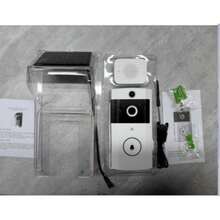 1PC High-Definition Wireless Video Doorbell With Solar Rainproof Cover, Type-C Port, Supports Voice Switching Intercom Function, Easy For Outdoor Installation, Uninterrupted Power Supply, Long Battery Life, Black And White Color Design