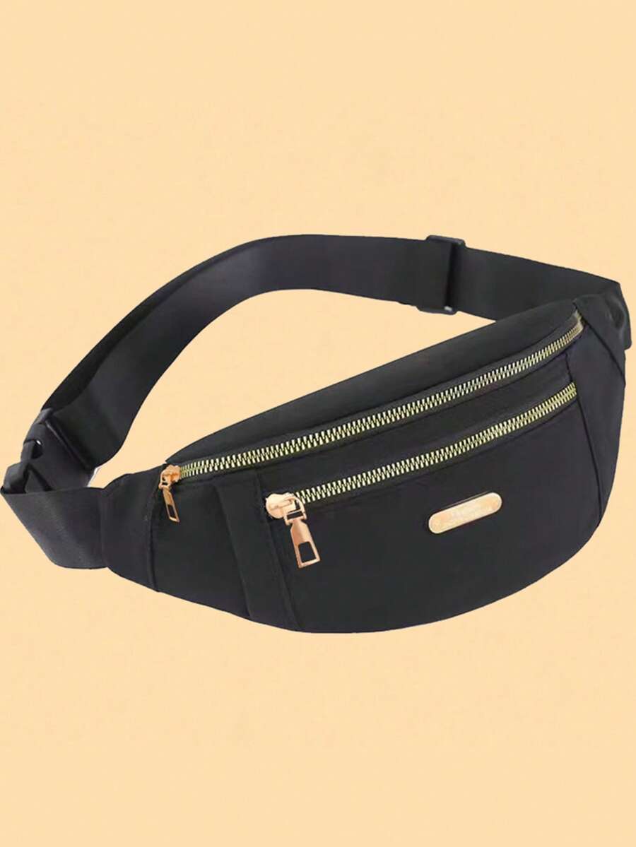 Casual Waterproof Women's Waist Bag, Shoulder Sling Bag, Women's All-In-One Waist Bag, Crossbody Bag - Black - View 1