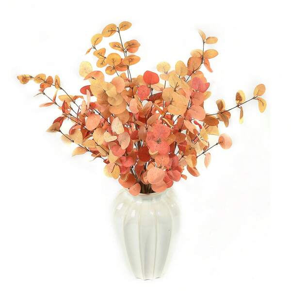 1pc Eucalyptus Leaf Artificial Tree Branch, Home Decor, Wedding Decoration, Photography Prop, Daily Adornment