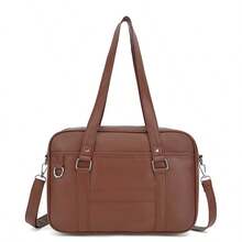 A Minimalist And Fashionable Early Morning Office Lady Tote Bag Made Of PU Leather, Available In Solid Colors, Featuring A Large Capacity And A Single Shoulder Strap.