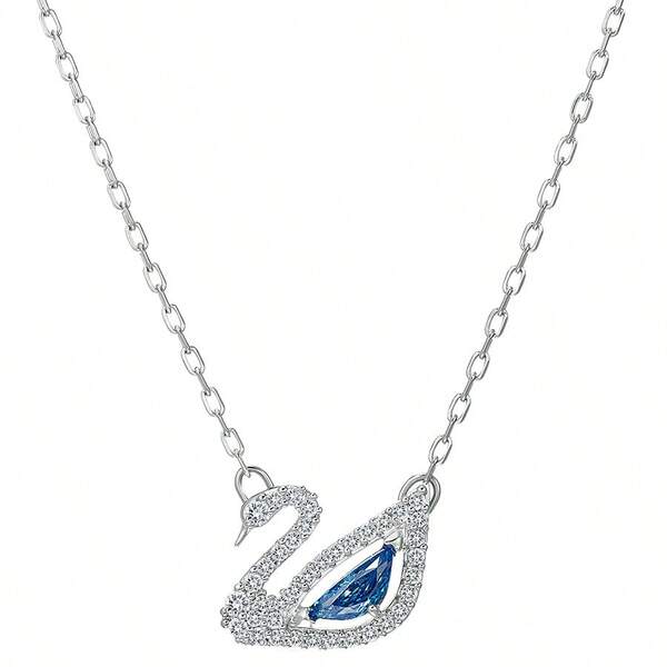 Swarovski SWAROVSKI SWAN Classic Crystal Studded Swan Pendant Necklace, Gift For Girlfriend, Valentine's Day, Birthday, Mother's Day