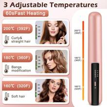 ShenFire Cordless Hair Straightener, Cordless Flat Iron, Wireless Portable Hair Straightener, Ceramic Mini Travel Hair Iron, Type-C Rechargeable, Adjustable 3 Heating Modes Fast Heat Up