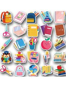 SCXXBSW 50pcs Back To School Cartoon Graffiti Stickers Decorative Handbooks Water Cups Notebook Luggage Waterproof Stickers - Multicolor - View 11