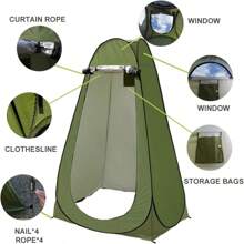 Portable Privacy Shower Tent, Pop-Up Portable Camping Tent, Outdoor Toilet Changing Room, Waterproof Picnic Bathroom For Immediate Privacy Shelter