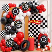 Bóng bay họa tiết lốp xe đen trắng, trang trí tiệc chủ đề xe đua, bóng bay hình lốp xe mô tô địa hình, thích hợp cho tiệc sinh nhật, sự kiện đua xe địa hình, hoàn hảo cho các lễ kỷ niệm theo chủ đề ô tô và tiệc xe go-kart. - Nhiều màu - Xem 7