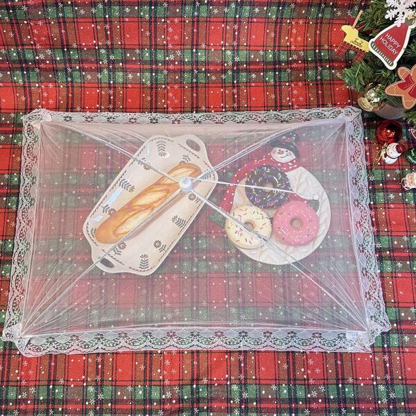 Grande tenda a scomparsa in rete bianca - pieghevole e lavabile, ideale per picnic all'aperto, barbecue e feste, protegge dagli insetti, perfetta per buffet di colazione, copertura per alimenti da festa | Design in rete trasparente | Riparo portatile per alimenti, forniture per picnic