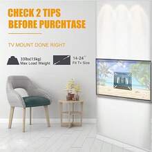 14-32 Inch LCD TV Wall Mount Bracket, Heavy Duty Solid Support, Fits Flat Screen TV Wall Mount - Multicolor - View 4