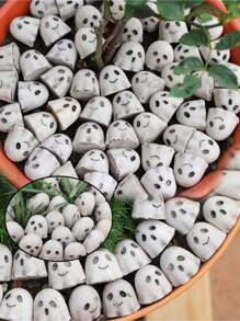 10/20 件树脂鬼魂万圣节装饰品，微型鬼魂雕像，适用于花盆、家居、花园、DIY 工艺品、桌面装饰和派对礼品