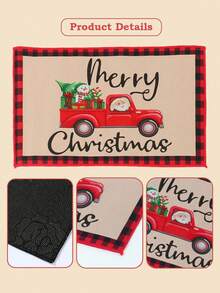 1pc Christmas Doormat, Merry Christmas Floor Mat, Santa Claus Pattern Front Door Rugs, Dirt-Resistant Balcony Carpet, Christmas Ornaments, Bathroom Entrance Mat, Christmas Kitchen Decor, Christmas Laundry Decor, Christmas Decor, Christmas Decorations For Home, Christmas Home Decor, Christmas Room Decor,Xmas Gifts, Christmas Gifts, 2026 New Year Decor
