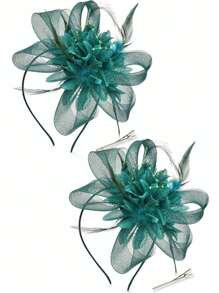 D EXCEED 1/2/3/8 件套复古 1920 年代串珠女式头饰帽 - 装饰艺术风格蕾丝羽毛头饰 | 盖茨比下午茶派对、婚礼、赛马会和歌剧活动 | 母亲节、新娘送礼会、教师节礼物创意、情人节配饰