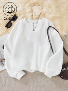 Sudadera para niñas y niños, otoño, cuello redondo, jersey de manga larga, sudadera con estampado de corazón simple, informal, versátil, manga larga, suelta, para el hogar
