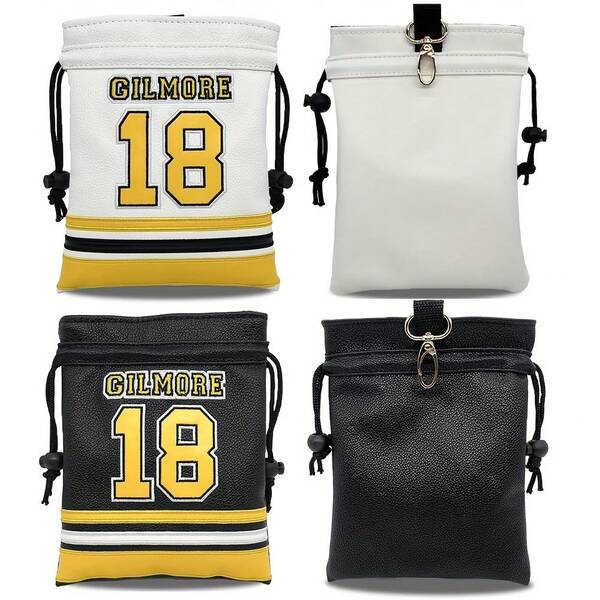 Number 18 Golf Bundle Bag, Golf Course Golf And Serve Stand Bag With Drawstring - Portable And Durable Golf Club Accessories For Men And Women - Ideal Gift For Golf Enthusiasts, Available In Black And White Colors