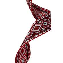 Ruy băng Jacquard đỏ trắng rộng 3,1cm, viền thêu cổ điển dùng để may quần áo, gói quà, trang trí nhà cửa cho đám cưới - Nhiều màu - Xem 4