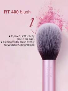 Real Techniques Real Techniques Face Essentials For Blush&Highligher&Powder&Nose Shadow&Contour, 5 Piece Set,RT400 Blush Tapered,Soft&Fluffy Bristles,RT448 Setting Brush 2.0 Dense,Fluffy Bristles,RT201power Large,Domed Shape,RT243 Nose Shadow Dense,Angled Bristles,RT401 Sculpting Wide,Angled Head