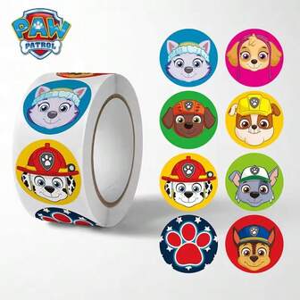 500Pcs/Set Stickers Paw Patrol Cartoon Chase Skye Stickers Cute Kids Stationery School Teacher Supplies Reward Sticker Toys Gift