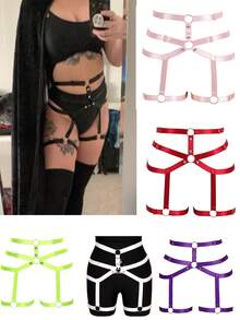 Đai nịt toàn thân Punk cho nữ, dây nịt thắt lưng, đồ lót, dây đai có thể điều chỉnh, phụ kiện Halloween cho điệu nhảy lồng - Nhiều màu - Xem 6