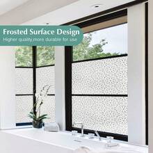 Decorative Heat Reduction Window Cover Frosted 3D Stained Window Film Static Cling Removable Window Decal For Kitchen For Office For Bathroom - Multicolor - View 4