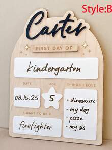Placa Personalizada Primeiro Dia de Aula, Placa Último Dia de Aula, Etiqueta de Nome Personalizada, Placa Volta às Aulas, Quadro de Anúncio do Primeiro Dia de Aula, Materiais Impressos Gráficos, Volta às Aulas, Presente Personalizado, Marco - Cartão de registro escolar - Visão 27